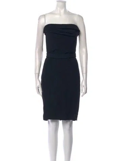 Pre-owned Brandon Maxwell Strapless Mini Dress In Black