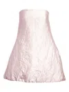 Brandon Maxwell Strapless Mini Dress In Pink