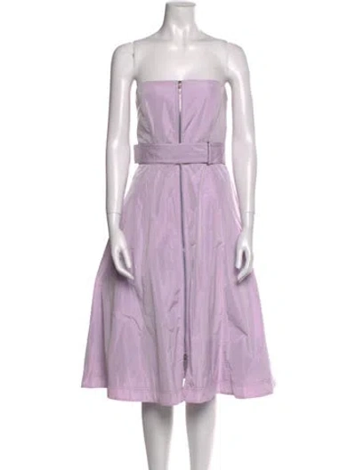 Pre-owned Brandon Maxwell Strapless Mini Dress In Purple