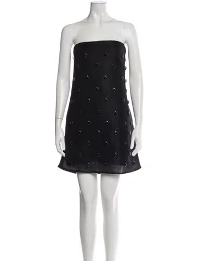 Pre-owned Brandon Maxwell Strapless Mini Dress W/ Tags In Black