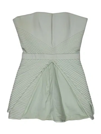 Pre-owned Brandon Maxwell Strapless Top In Green