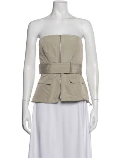 Pre-owned Brandon Maxwell Strapless Top W/ Tags In Neutrals