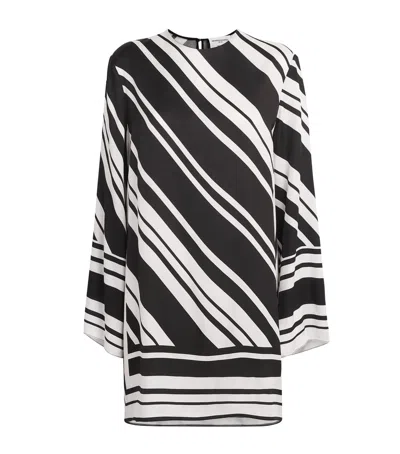 Brandon Maxwell Stripe Leni Mini Dress