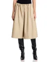 Brandon Maxwell Sutton Drawstring Wide-leg Bermuda Shorts In Neutral