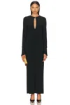 Brandon Maxwell Sylvie Maxi Dress In Black