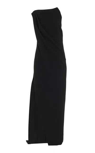 BRANDON MAXWELL THE ALINA DOUBLE-WOOL CREPE MAXI DRESS