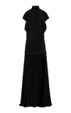 Brandon Maxwell The Alta Silk Mini Dress With Sashes In Black