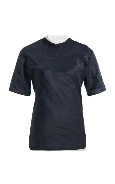 Brandon Maxwell The Andrea Double-layered Fitted T-shirt In Black