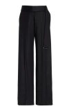 Brandon Maxwell The Ashton Wool Pants With Belt Tip Hardware In Black