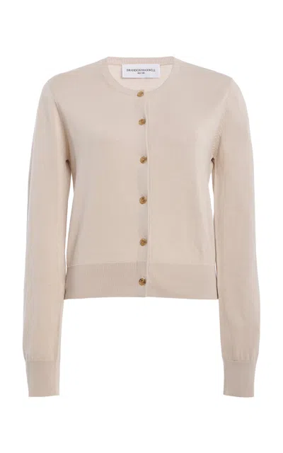 Brandon Maxwell The Aubery Featherweight Silk-cotton Cardigan In Pink