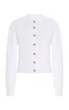 Brandon Maxwell The Aubrey Button-up Knit Cardigan In White