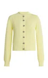 Brandon Maxwell The Aubrey Knit Cardigan In Yellow