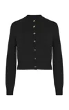 Brandon Maxwell The Aubrey Shrunken Knit Cashmere Cardigan In Black