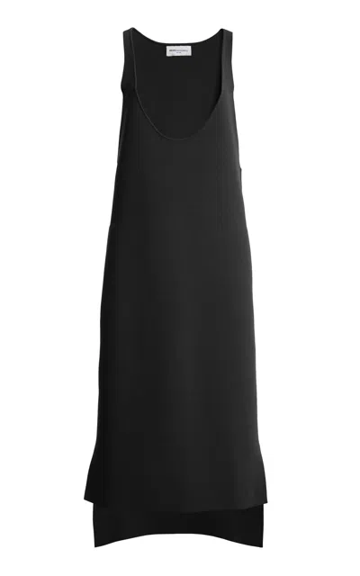 Brandon Maxwell The Bettina Scooped Knit Tank Dress In Black