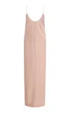Brandon Maxwell The Bridges Cami Wool-silk Maxi Dress In Multi
