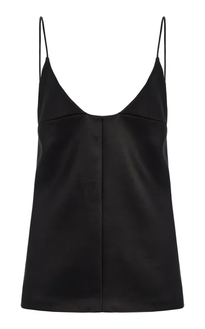 Brandon Maxwell The Bridges Cami Wool-silk Top In Black
