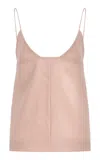 Brandon Maxwell The Bridges Cami Wool-silk Top In Pink