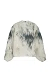 Brandon Maxwell The Briggs Balloon-sleeve Silk Blouse In White