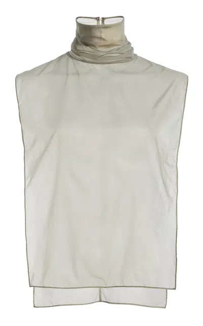 Brandon Maxwell The Cain Nylon Turtleneck Dickie In Gray