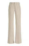Brandon Maxwell The Cameron Linen-silk Straight-leg Pants In Neutral