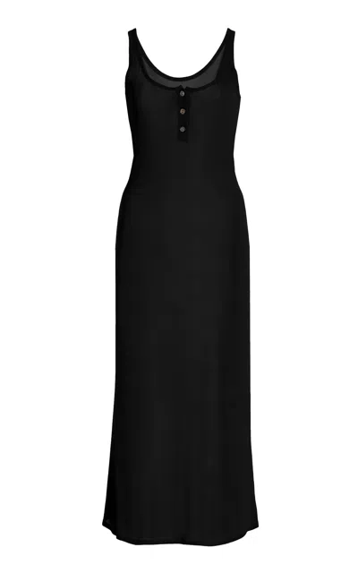 Brandon Maxwell The Catherine Knit Henly Dress In Black