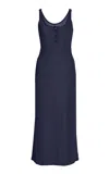 Brandon Maxwell The Catherine Knit Henly Dress In Navy