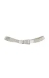 Brandon Maxwell The Celeste Watch Belt In Silver