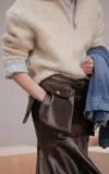 Brandon Maxwell The Dallas Leather Pocket Belt In Brown