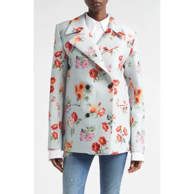 Brandon Maxwell The Delaney Floral Virgin Wool & Silk Faille Tuxedo Jacket In Multi