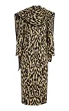 Brandon Maxwell The Demi Printed Virgin Wool Coat In Off-white