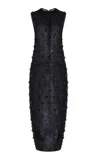 Brandon Maxwell The Denyse Embellished Maxi Sheath Dress In Black