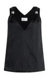 Brandon Maxwell The Drew V-neck Tank Top In Black