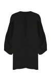 Brandon Maxwell The Edith Plunge-neck Mini Cape Dress In Black
