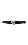 Brandon Maxwell The Edythe Baby Swirl Leather Belt In Black