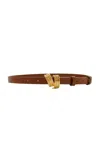Brandon Maxwell The Edythe Baby Swirl Leather Belt In Brown