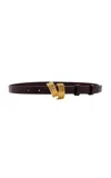 Brandon Maxwell The Edythe Baby Swirl Leather Belt In Burgundy