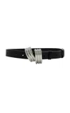 Brandon Maxwell The Edythe Swirl Leather Belt In Black