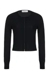 Brandon Maxwell The Ellery  Shrunken Cardigan In Black