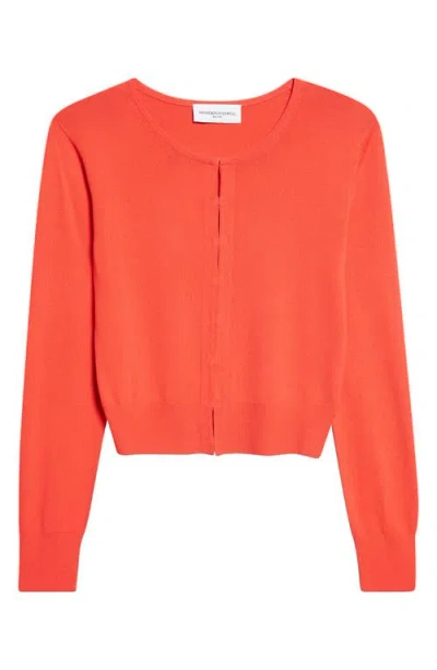 Brandon Maxwell The Ellery Shrunken Cardigan In Orange