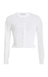 Brandon Maxwell The Ellery  Shrunken Cardigan In White