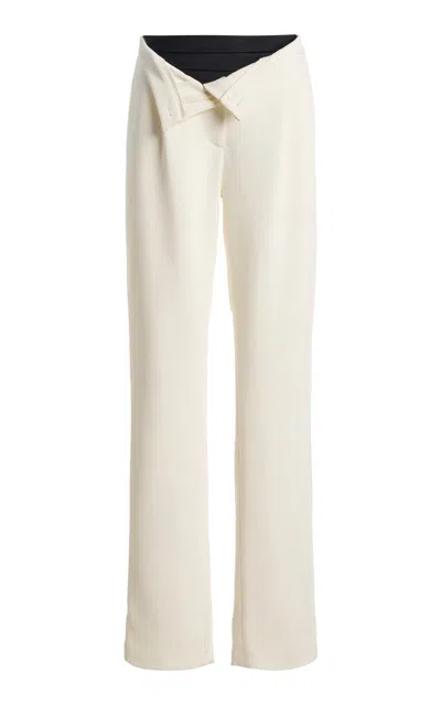 Brandon Maxwell The Embry Viscose Tuxedo Pants In Neutral