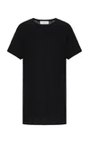 Brandon Maxwell The Flinn Long Cashmere Tee In Black