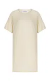 Brandon Maxwell The Flinn Long Cashmere Tee In Ivory