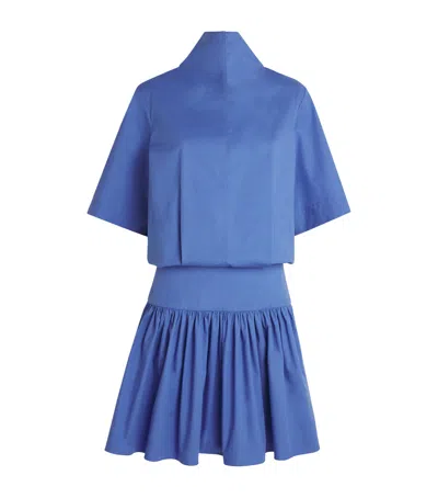 Brandon Maxwell The Florence Mini Dress In Blue