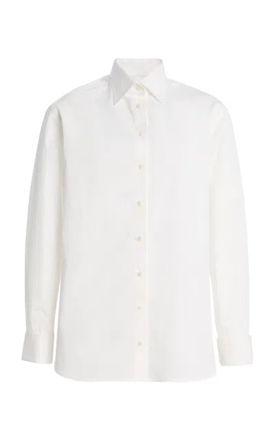 Brandon Maxwell The Francesca Cotton Shirt In White
