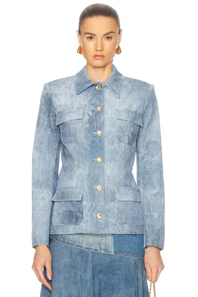 Brandon Maxwell The Gage Jacket In Denim