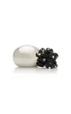 Brandon Maxwell The Goji Ring With Dangling Stones In Black