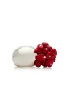 Brandon Maxwell The Goji Ring With Dangling Stones In Red