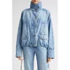 Brandon Maxwell The Harper Balloon Denim Jacket In Blue