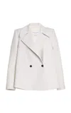 Brandon Maxwell The Haven  Trapeze Wool-blend Blazer In White